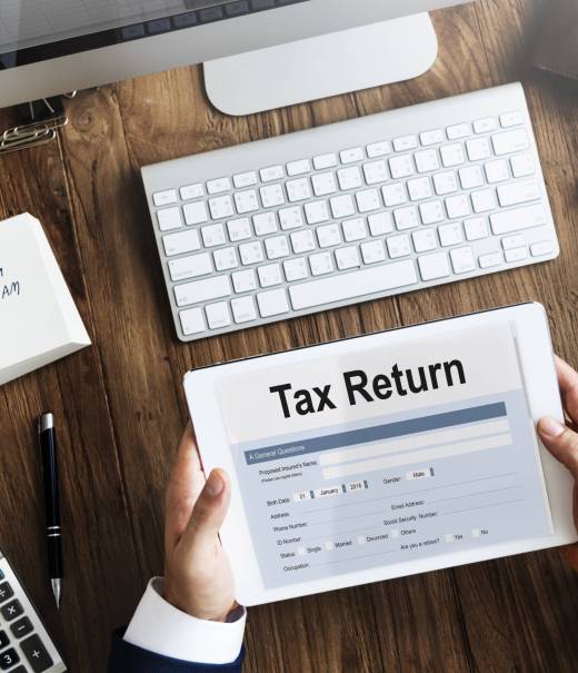 Tax Return Financial Form Concept